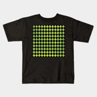 Simple Green And Black Modern Pattern Water Color Kids T-Shirt